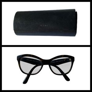 Prada VPR 29R-F Cat Eye Tortoise Brn Eyeglasses Frames 54-17-140 +Original Case
